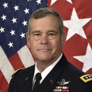 U.S. Army General James H. Dickinson is the Commander, U.S. Space Command